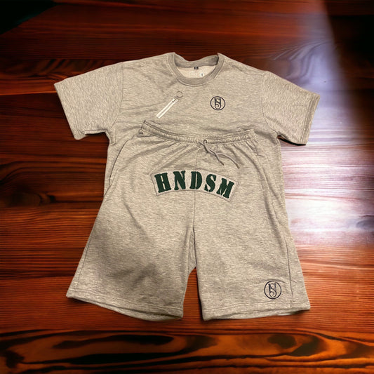 HNDSM SHORT SET - GRAY/NAVY BLUE/GREEN ***SHORTS ONLY***