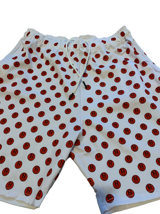 NYLON LOGO SHORTS - WHITE