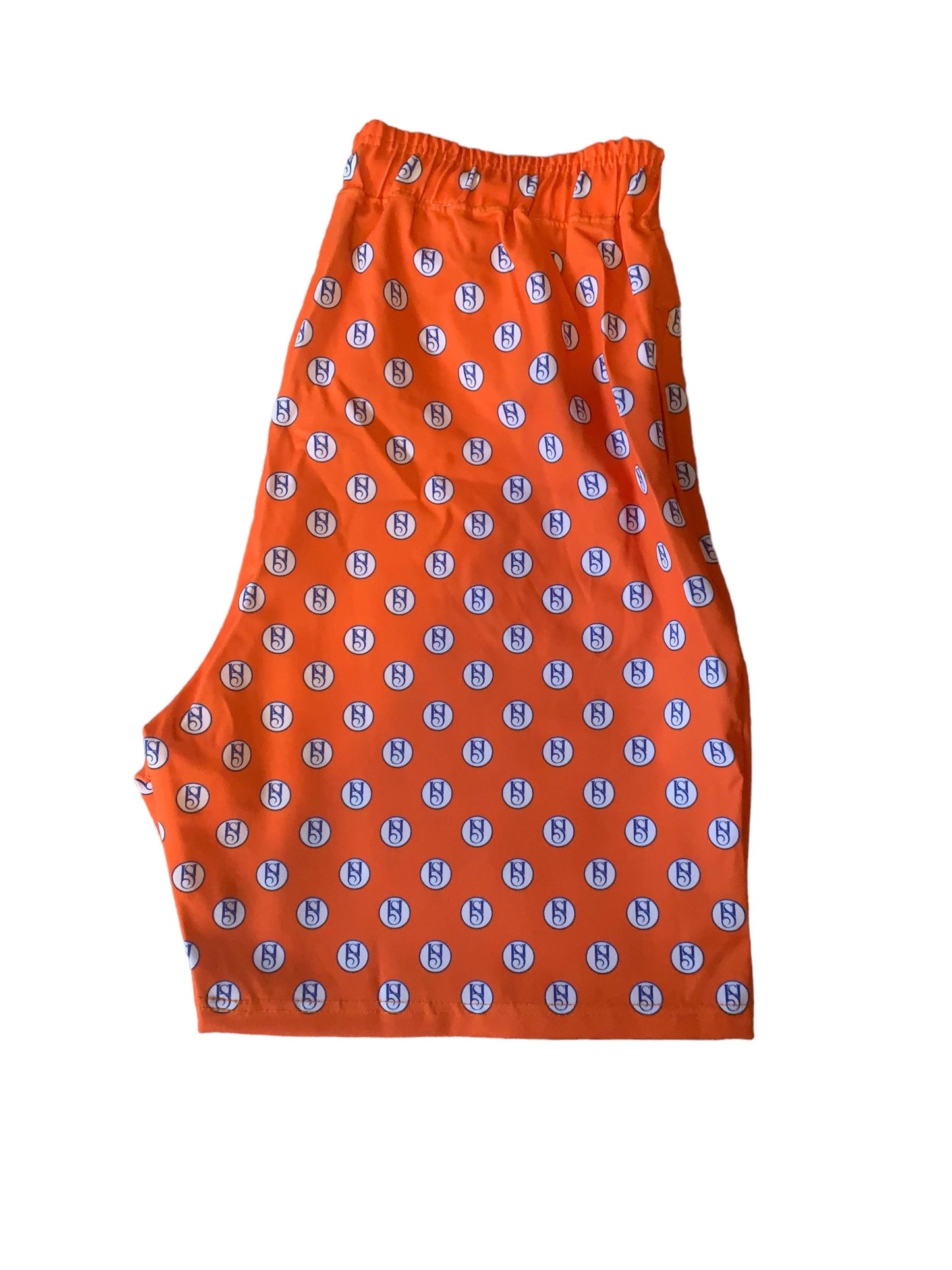NYLON LOGO SHORTS - ORANGE