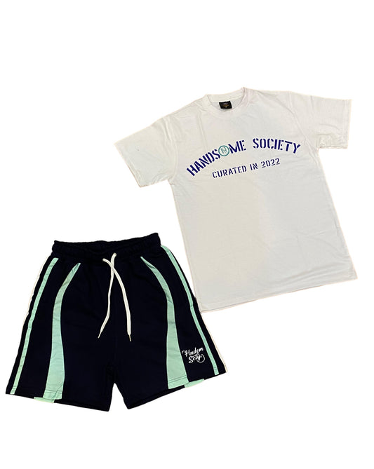 SUMMER '24 SHORTS - NAVY/MINT/WHITE