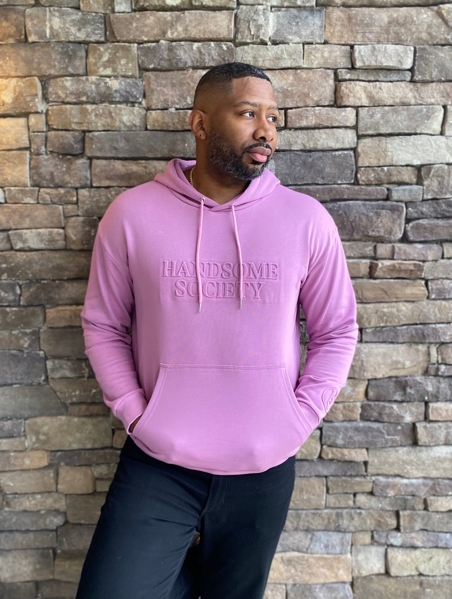 LAVENDER GOLD HANDSOME SOCIETY HOODIE