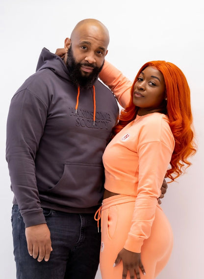 GRAY HANDSOME SOCIETY HOODIE