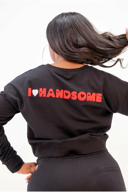 "I ❤️ HANDSOME" - BLACK
