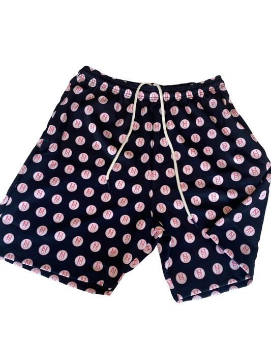 NYLON LOGO SHORTS - BLUE