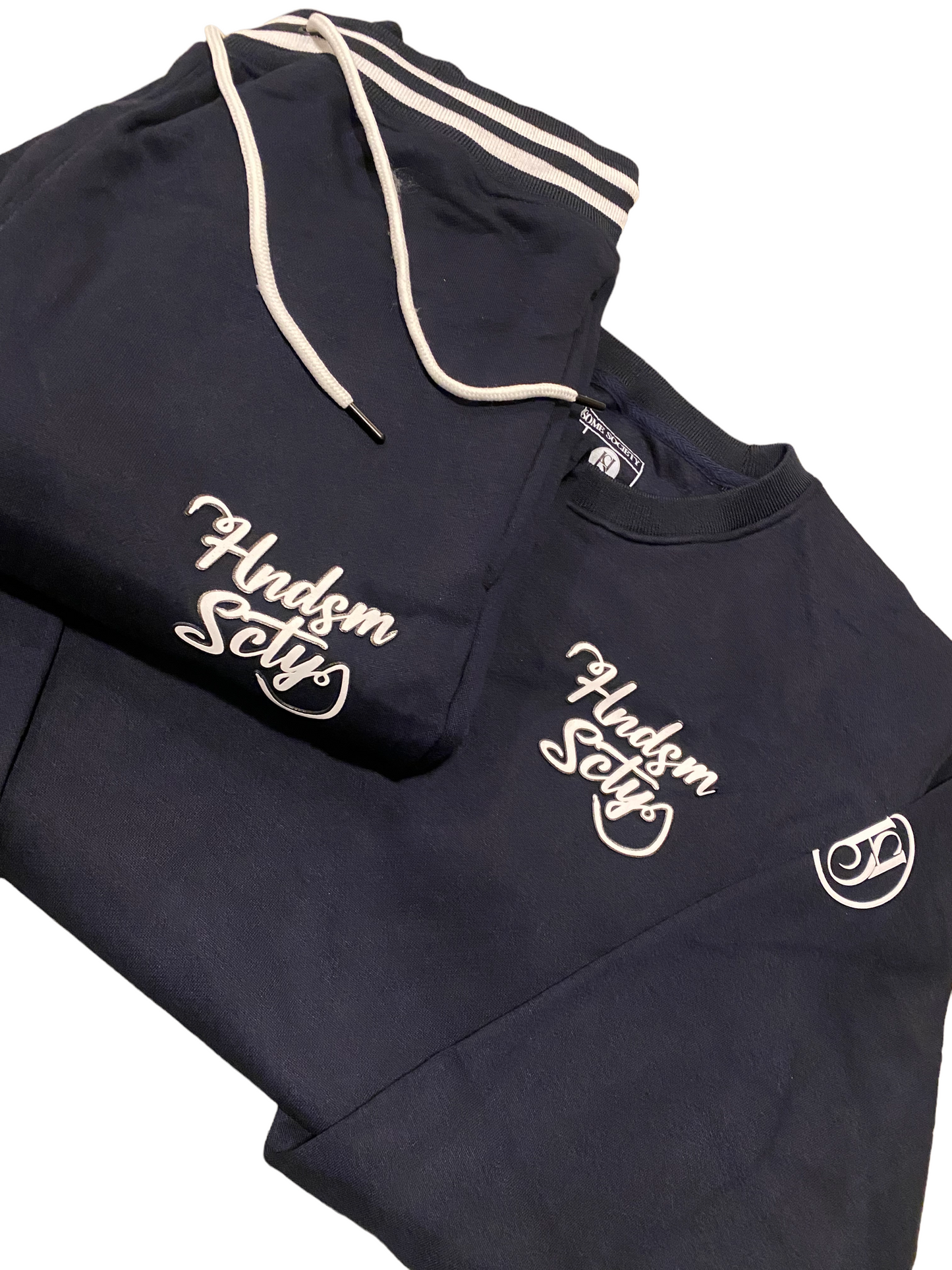 NAVY BLUE & WHITE UNISEX SWEATSUIT
