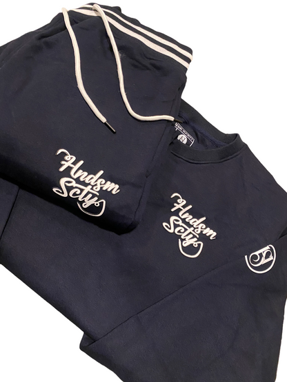 NAVY BLUE & WHITE UNISEX SWEATSUIT