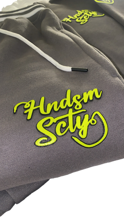 GRAY & NEON GREEN H.S. UNISEX SWEATSUIT